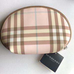 Burberry Candy Check Cosmetic Pouch Bag NWT
